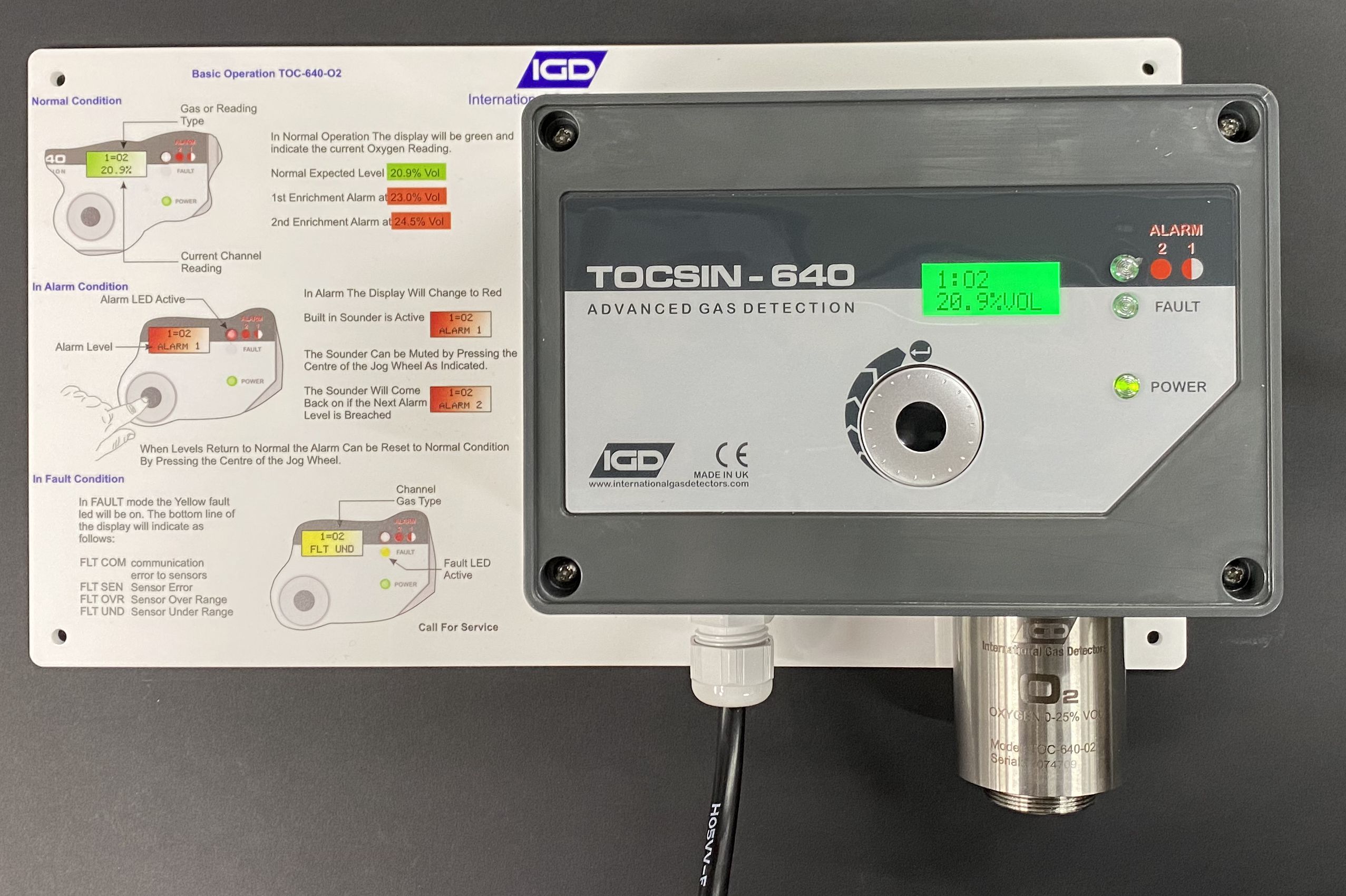 medical gas detection system