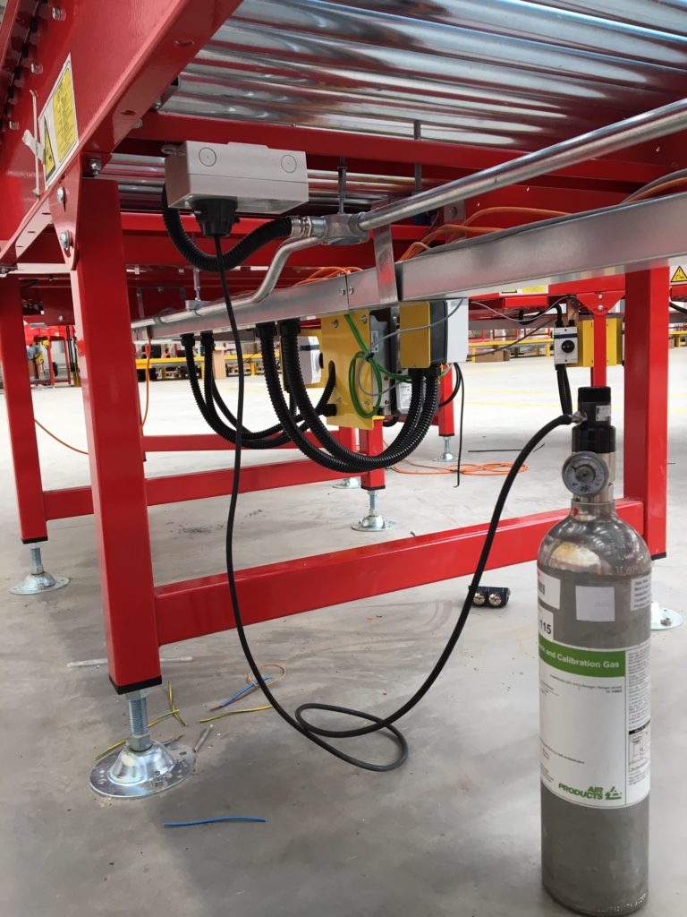 IGD 750 series nitrogen Dioxide detector being calibrated DHL