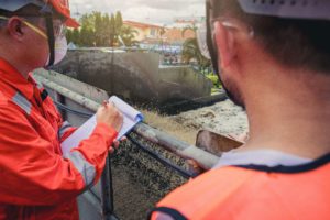 Workers at a Water Treatment Site